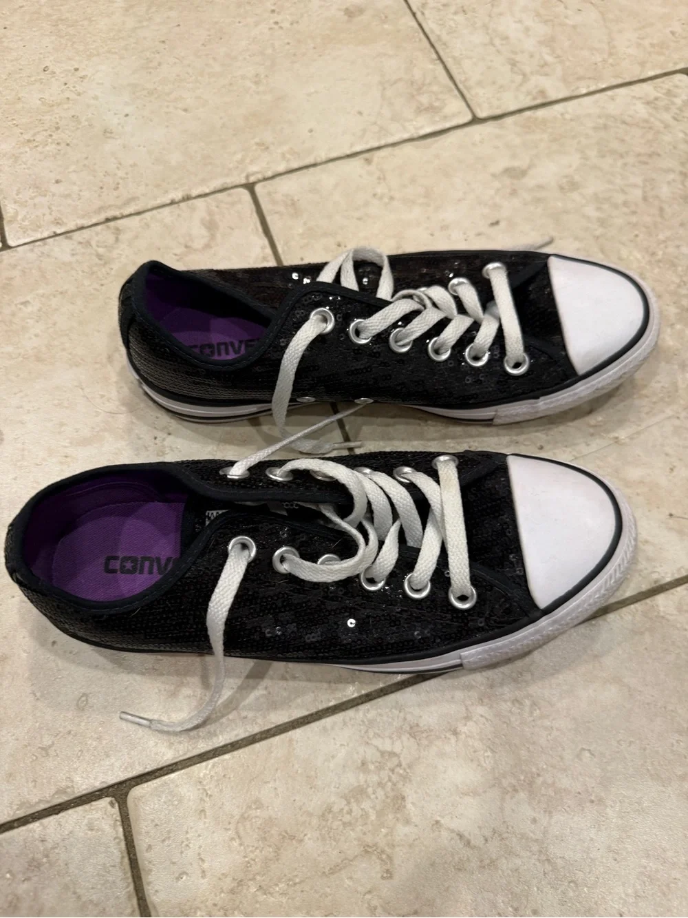 Converse Kids Black and White Low-Top Sneakers